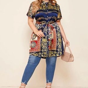 SOLD***Baroque Print Blouse